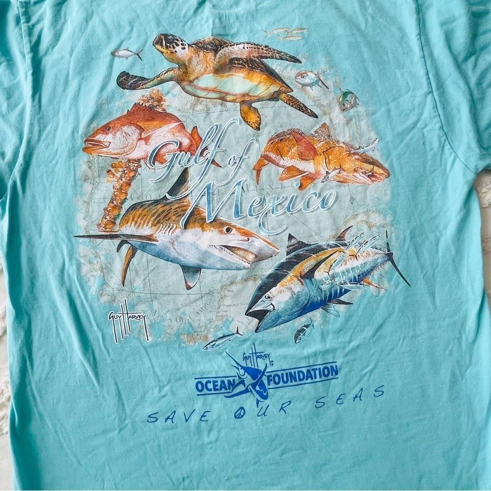 Guy Harvey Turquoise Short Sleeve Tee - Picture 4 of 5